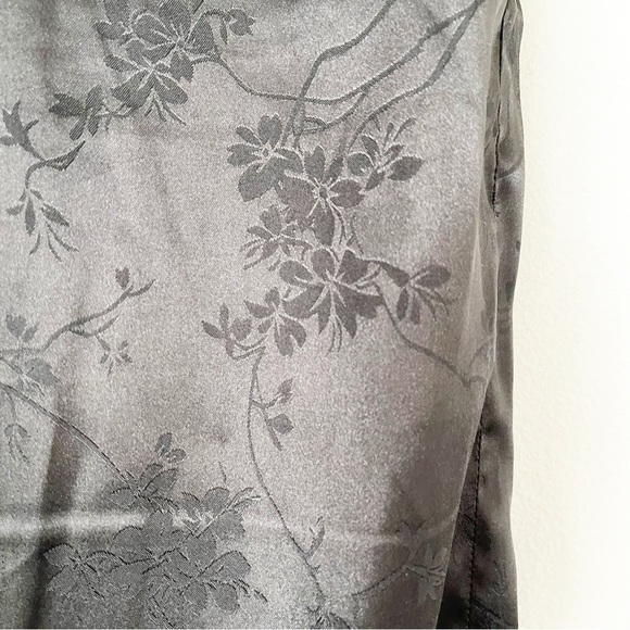 Lioness St. Germain Black Satin Floral Embossed Pants - Picture 4 of 10